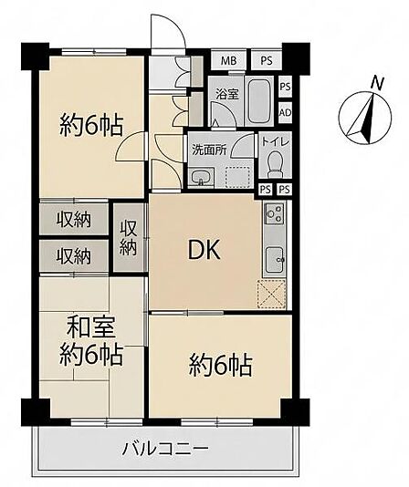 3DK 間取り