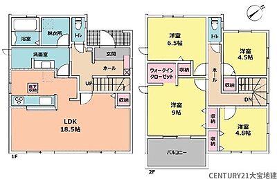 間取り：■2号棟■4ＬＤＫ＋ウォークインクローゼット