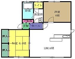 ディアス桂 2LDKの間取図画像