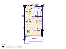 レーベンハイム川口元郷サザンテラス 3LDKの間取図画像