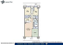 コスモふじみ野センターフォーラムC 3LDKの間取図画像