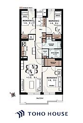 ライオンズマンション浦和北 3LDKの間取図画像