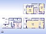 間取り：木造3階建てビルトイン車庫付2LDK＆部屋使用可の納戸2室・4LDK対応可