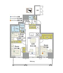 ザ・大宮タワーズ 2SLDKの間取図画像