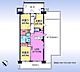 間取り：南東バルコニー＆北東側ルーフバルコニー＆北西側の三方角部屋。日当たり良好で風通し良好