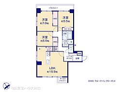 トーア滝野川マンション 3LDKの間取図画像