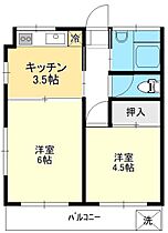 大山ハイツ 101 ｜ 東京都東久留米市下里３丁目2-12（賃貸アパート2K・1階・34.78㎡） その2