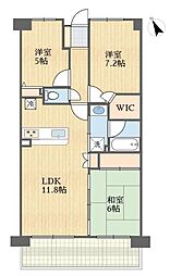 アドリーム稲田堤 3LDKの間取図画像