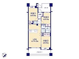 ドメス新百合ケ丘 3LDKの間取図画像