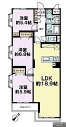 ライオンズマンション市川行徳 3LDKの間取図画像