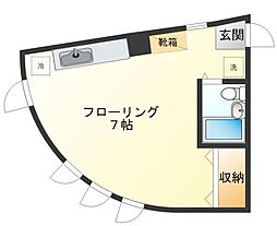 ハネギプラザ 3階ワンルームの間取り