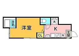 Biallus TOHGA Nishiarai 1Kの間取図画像