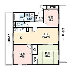 グランコート草加 3LDKの間取図画像