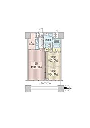 パークアクシス札幌植物園前 14階2LDKの間取り