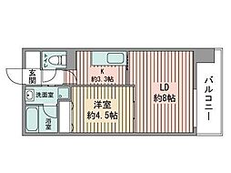 ヴォーネン円山裏参道 1LDKの間取図画像