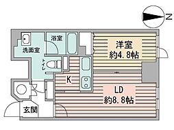 ルラシオン札幌駅前 1LDKの間取図画像