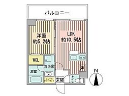 スペチアーレ伏見ウェスト 1LDKの間取図画像