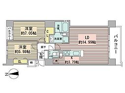 F141 2LDKの間取図画像