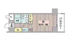 TEADA北4条 1Kの間取図画像