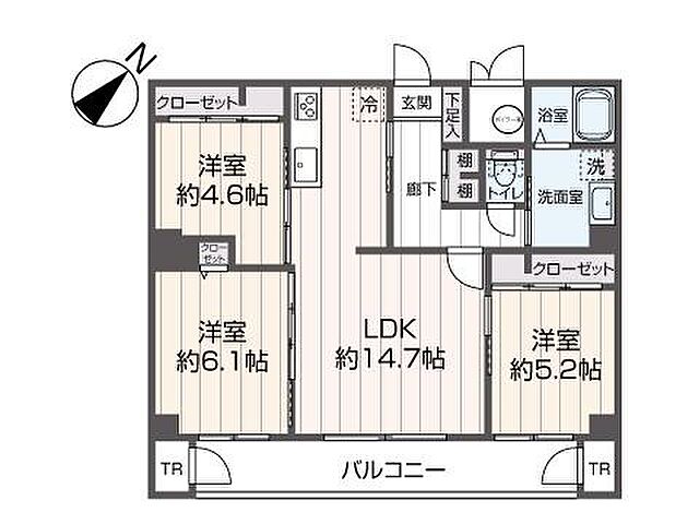 間取り チュリス月寒 4階/-
