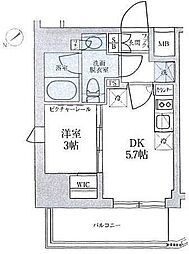 ルフォンプログレ赤塚 1DKの間取図画像