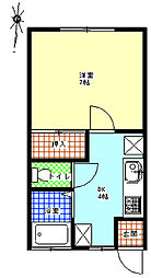 シティハイムゴトウ 1Kの間取図画像