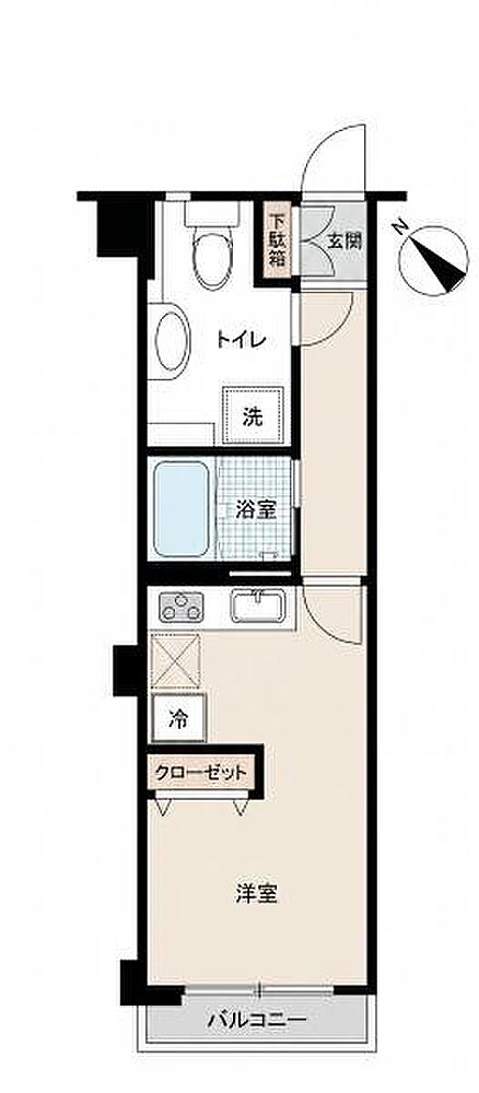 使いやすい1DKです。バルコニーは南西向き!