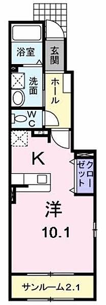 グッド・ラック2 ｜鳥取県鳥取市田島(賃貸アパート1K・1階・36.28㎡)の写真 その2
