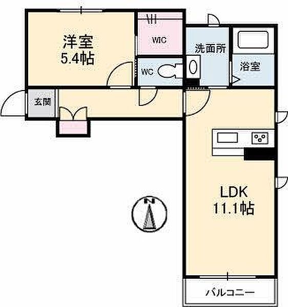 シャーメゾンＡＹＡ 101｜鳥取県鳥取市田島(賃貸アパート1LDK・1階・42.69㎡)の写真 その2