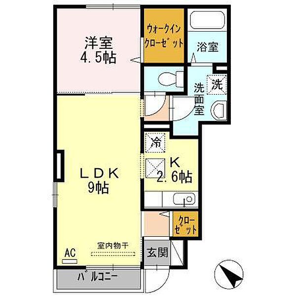 アゼリア福吉 101｜鳥取県倉吉市福吉町(賃貸アパート1LDK・1階・40.60㎡)の写真 その2