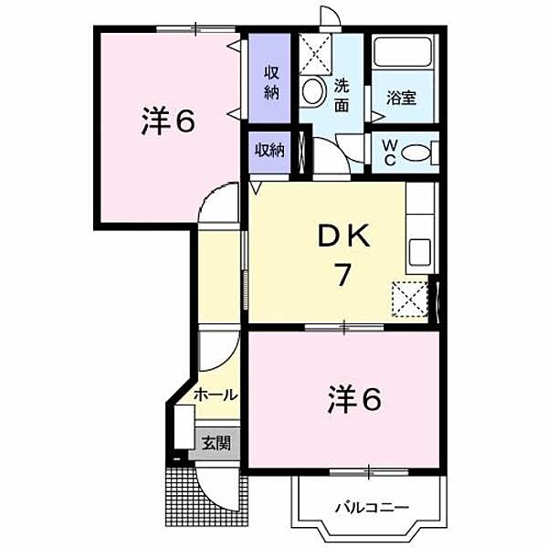 クリアースカイ ｜鳥取県鳥取市南安長１丁目(賃貸アパート2DK・1階・44.34㎡)の写真 その2