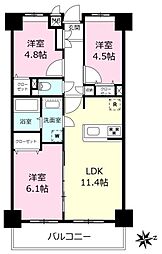 フォレストリア土浦 3LDKの間取図画像