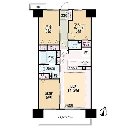 3LDK 間取り