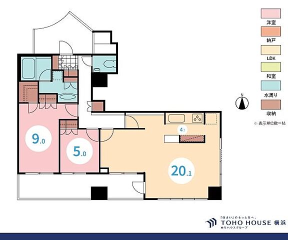 間取り サンクタス川崎タワー 27階/-