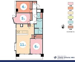 サングレイス洋光台 2SLDKの間取図画像