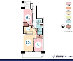 ステイツ武蔵新城モールサイド 2LDKの間取図画像