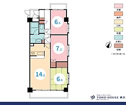 ライオンズヒルズ妙蓮寺 2LDKの間取図画像