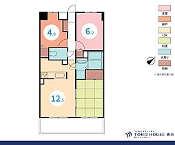 マイキャッスル横浜白山 2SLDKの間取図画像