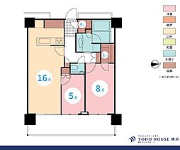 グランドメゾン白金の杜ザ・タワー 2LDKの間取図画像