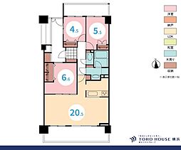 シティウインズ・パークフロント 3LDKの間取図画像