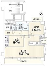 間取図画像 2LDK