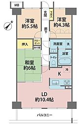ナイスアーバン志木 3LDKの間取図画像