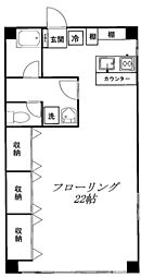 コーポ麹町 ワンルームの間取図画像