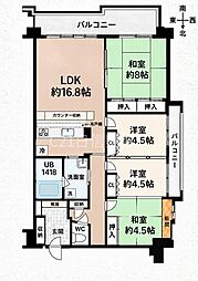 けやき通り北壱番館 3SLDKの間取図画像