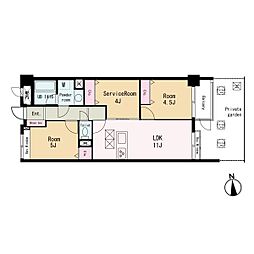 ライオンズマンション調布多摩川 2SLDKの間取図画像