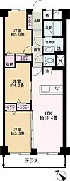 八王子セントラルマンション 3LDKの間取図画像