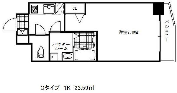 ファステート神戸アモーレ ｜兵庫県神戸市中央区割塚通２丁目(賃貸マンション1K・6階・23.59㎡)の写真 その2