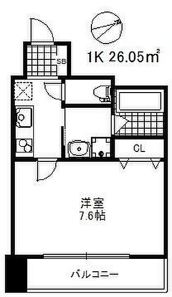 アドバンス神戸アルティス ｜兵庫県神戸市中央区北長狭通８丁目(賃貸マンション1K・6階・26.05㎡)の写真 その2