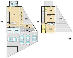 島之内新築未入居住宅。優れたデザイン性です。