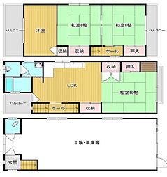 大阪市生野区巽北1丁目　中古戸建 4LDKの間取り